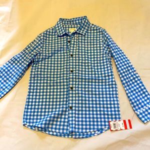 Cat & Jack Medium button down, blue & white